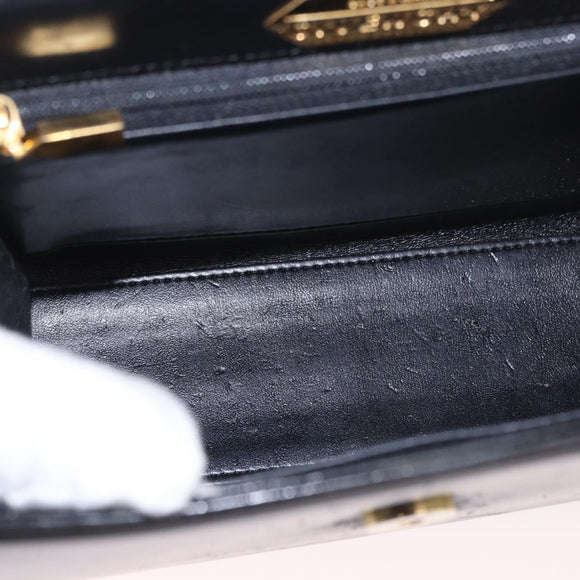 GIVENCHY Handtas Leer Zwart Goud Authentiek BA13338