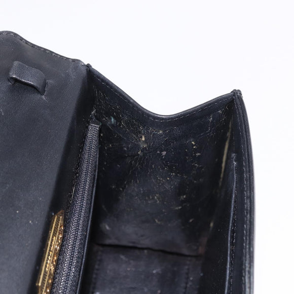 GIVENCHY Handtas Leer Zwart Goud Authentiek BA13338