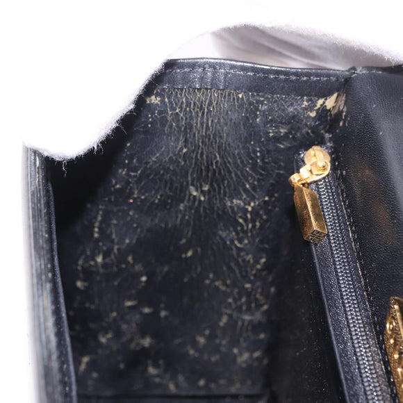GIVENCHY Handtas Leer Zwart Goud Authentiek BA13338