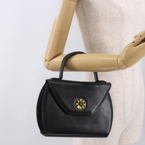 GIVENCHY Handtas Leer Zwart Goud Authentiek BA13338