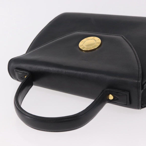 GIVENCHY Handtas Leer Zwart Goud Authentiek BA13338