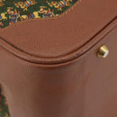 Salvatore Ferragamo Schoudertas Canvas Groen Goud Auth BA13340A-16