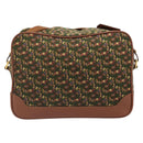 Salvatore Ferragamo Schoudertas Canvas Groen Goud Auth BA13340A-2