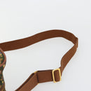 Salvatore Ferragamo Schoudertas Canvas Groen Goud Auth BA13340A-14