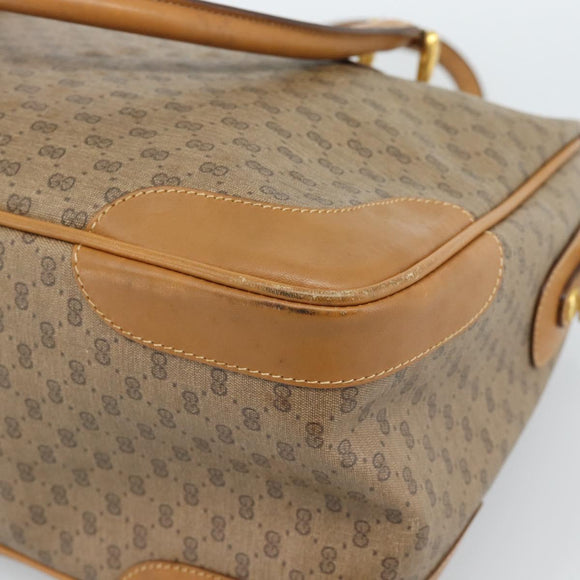 GUCCI Micro GG Supreme Hand Bag PVC 2way Beige Gold 002 104 0033 Auth BA13341