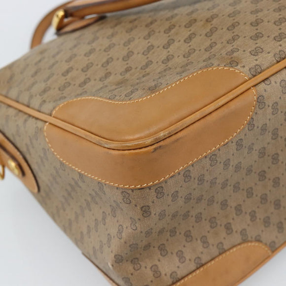 GUCCI Micro GG Supreme Hand Bag PVC 2way Beige Gold 002 104 0033 Auth BA13341