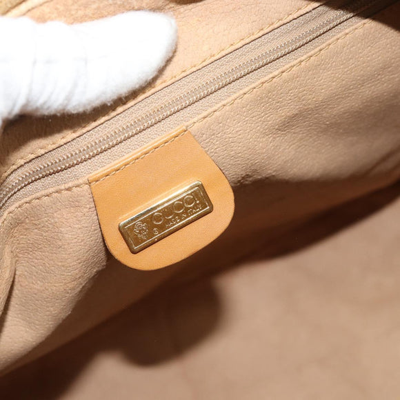 GUCCI Micro GG Supreme Hand Bag PVC 2way Beige Gold 002 104 0033 Auth BA13341