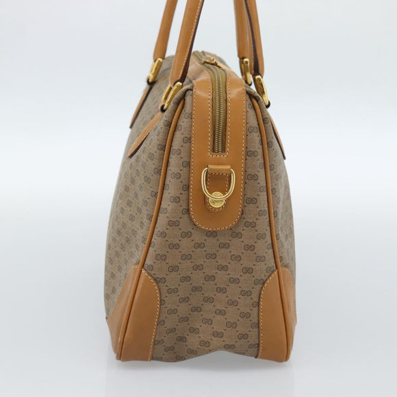 GUCCI Micro GG Supreme Hand Bag PVC 2way Beige Gold 002 104 0033 Auth BA13341
