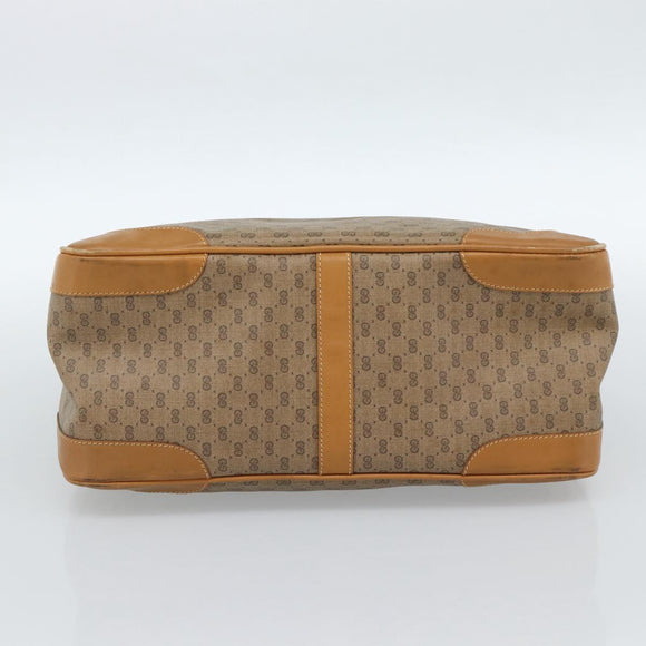 GUCCI Micro GG Supreme Hand Bag PVC 2way Beige Gold 002 104 0033 Auth BA13341
