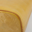 LOUIS VUITTON Monogram Vernis Houston Hand Bag Beige M91004 LV Auth BA13342-14