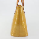 LOUIS VUITTON Monogram Vernis Houston Hand Bag Beige M91004 LV Auth BA13342-4