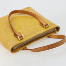 LOUIS VUITTON Monogram Vernis Houston Hand Bag Beige M91004 LV Auth BA13342-6