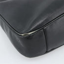 GUCCI Bamboo Shoulder Bag Leather 2way Black Gold 001 1577 3444 Auth BA13349-15