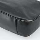 GUCCI Bamboo Shoulder Bag Leather 2way Black Gold 001 1577 3444 Auth BA13349-16