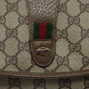 GUCCI GG Supreme Web Sherry Line Bag PVC Leather Beige 89 01 030 Auth BA1335-8