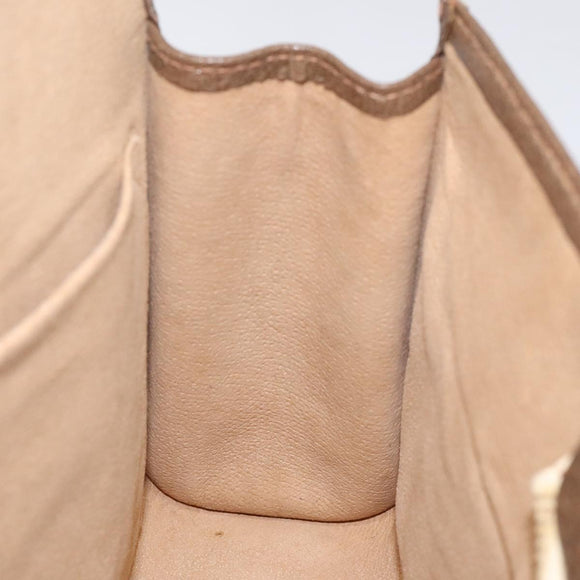 GUCCI GG Supreme Web Sherry Line Bag PVC Leather Beige 89 01 030 Auth BA1335