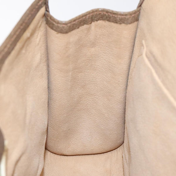 GUCCI GG Supreme Web Sherry Line Bag PVC Leather Beige 89 01 030 Auth BA1335