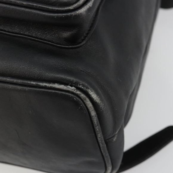 GUCCI Bamboo Backpack Leather Black Gold 003 2058 0016 Auth BA13350