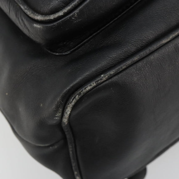 GUCCI Bamboo Backpack Leather Black Gold 003 2058 0016 Auth BA13350