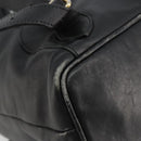 GUCCI Bamboo Backpack Leather Black Gold 003 2058 0016 Auth BA13350-9
