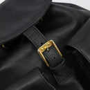 GUCCI Bamboo Backpack Leather Black Gold 003 2058 0016 Auth BA13350-19