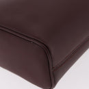 Salvatore Ferragamo Gancini Shoulder Bag Leather Bordeaux Silver Auth BA13351A-10
