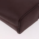 Salvatore Ferragamo Gancini Shoulder Bag Leather Bordeaux Silver Auth BA13351A-13