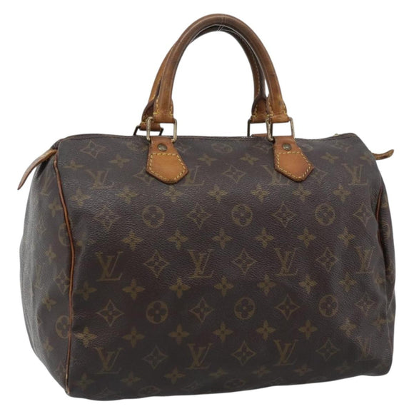 LOUIS VUITTON Monogram Speedy 30 Hand Bag M41526 LV Auth BA13352