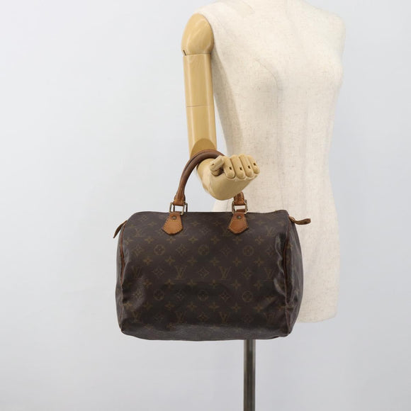 LOUIS VUITTON Monogram Speedy 30 Hand Bag M41526 LV Auth BA13352