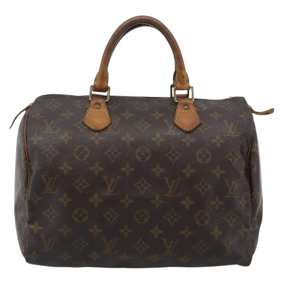 LOUIS VUITTON Monogram Speedy 30 Hand Bag M41526 LV Auth BA13352
