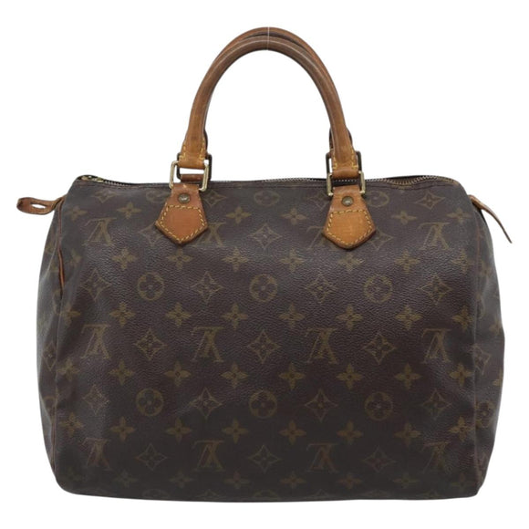 LOUIS VUITTON Monogram Speedy 30 Hand Bag M41526 LV Auth BA13352