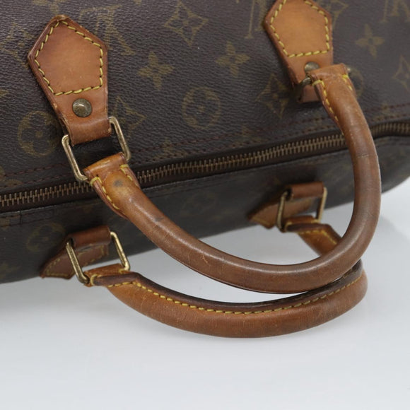 LOUIS VUITTON Monogram Speedy 30 Hand Bag M41526 LV Auth BA13352