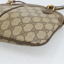 GUCCI GG Supreme Web Sherry Line Bag PVC Beige Gold 904 02 047 Auth BA13353-12