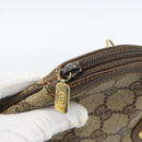 GUCCI GG Supreme Web Sherry Line Bag PVC Beige Gold 904 02 047 Auth BA13353-14