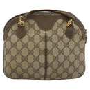GUCCI GG Supreme Web Sherry Line Bag PVC Beige Gold 904 02 047 Auth BA13353-3