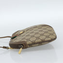 GUCCI GG Supreme Web Sherry Line Bag PVC Beige Gold 904 02 047 Auth BA13353-4