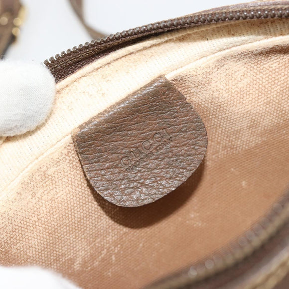 GUCCI GG Supreme Schultertasche PVC Beige Gold 001 58 6594 Auth BA13354