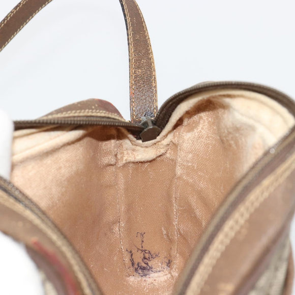 GUCCI GG Supreme Schultertasche PVC Beige Gold 001 58 6594 Auth BA13354