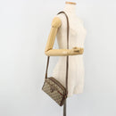 GUCCI GG Supreme Schultertasche PVC Beige Gold 001 58 6594 Auth BA13354-26