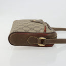 GUCCI GG Supreme Schultertasche PVC Beige Gold 001 58 6594 Auth BA13354-3
