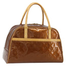 LOUIS VUITTON Monogram Vernis Tompkins Square Bag Bronze M91103 LV Auth BA13355-1