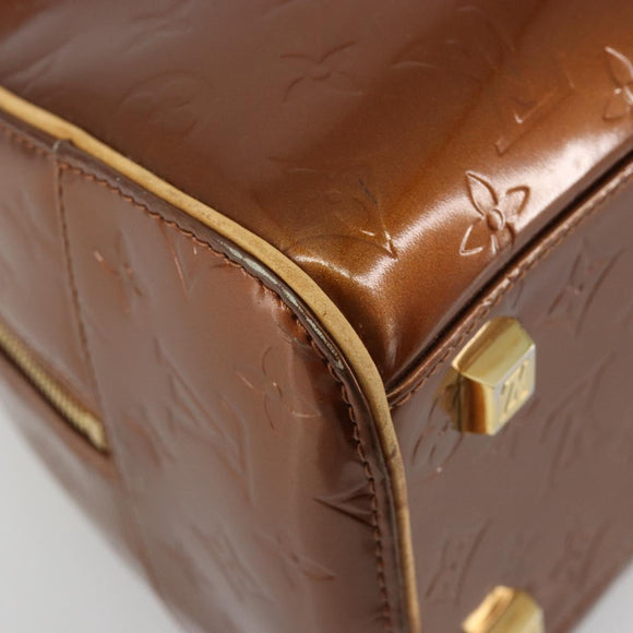 LOUIS VUITTON Monogram Vernis Tompkins Square Bag Bronze M91103 LV Auth BA13355