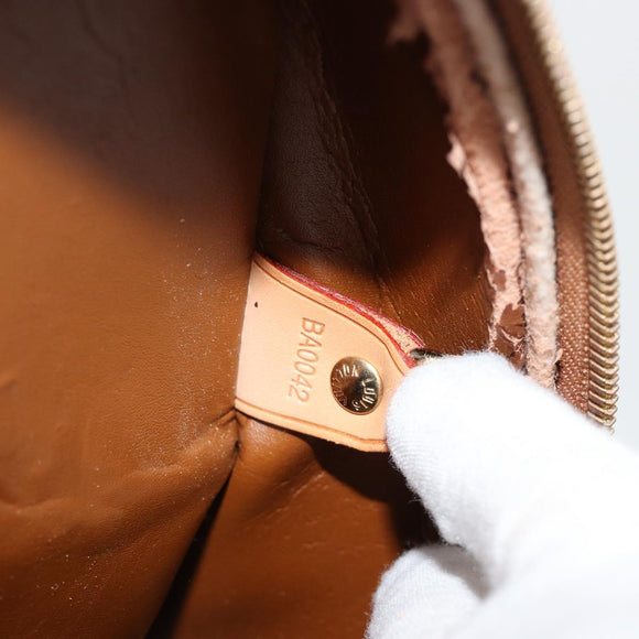 LOUIS VUITTON Monogram Vernis Tompkins Square Bag Bronze M91103 LV Auth BA13355