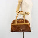 LOUIS VUITTON Monogram Vernis Tompkins Square Bag Bronze M91103 LV Auth BA13355-26