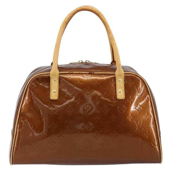 LOUIS VUITTON Monogram Vernis Tompkins Square Bag Bronze M91103 LV Auth BA13355