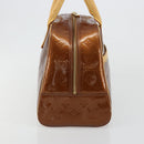 LOUIS VUITTON Monogram Vernis Tompkins Square Bag Bronze M91103 LV Auth BA13355-3