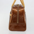 LOUIS VUITTON Monogram Vernis Tompkins Square Bag Bronze M91103 LV Auth BA13355-4