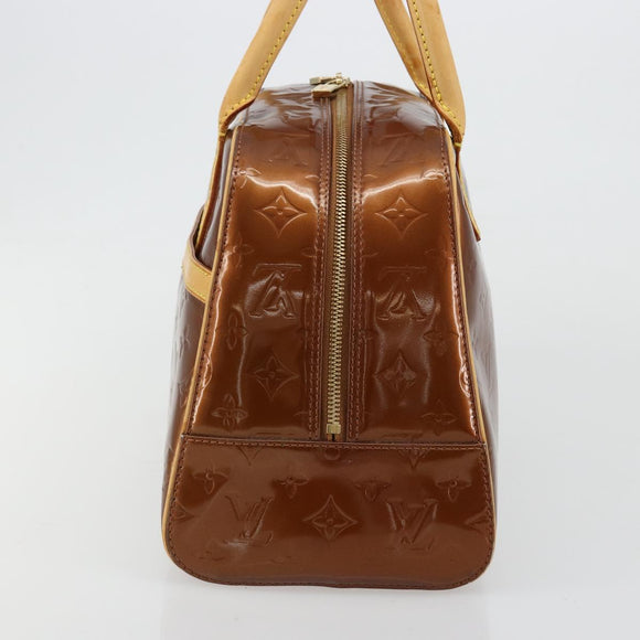 LOUIS VUITTON Monogram Vernis Tompkins Square Bag Bronze M91103 LV Auth BA13355