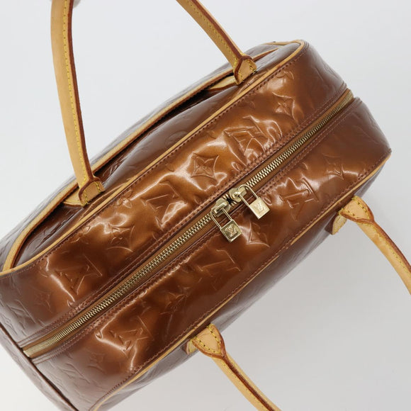 LOUIS VUITTON Monogram Vernis Tompkins Square Bag Bronze M91103 LV Auth BA13355