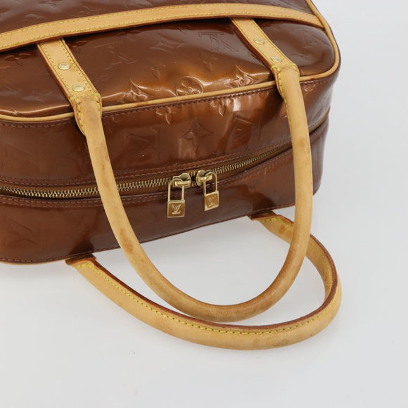 LOUIS VUITTON Monogram Vernis Tompkins Square Bag Bronze M91103 LV Auth BA13355